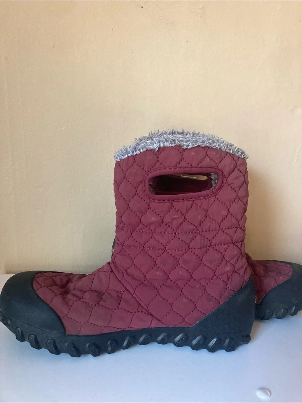 Bogs Rebound Waterproof Quilted Boots in Burgundy